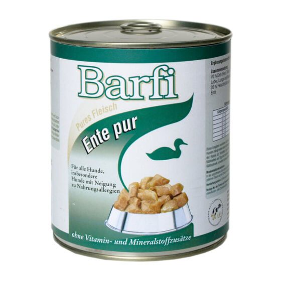 Barfi Ente Barffleisch in Dosen Hunde-Nassfutter