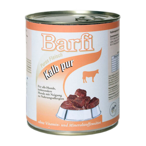 Barfi Kalb Barffleisch in Dosen Hunde-Nassfutter