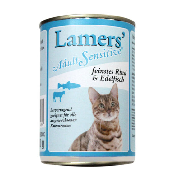 Lamers Adult Sensitive feinstes Rind & Edelfisch Katzen-Nassfutter