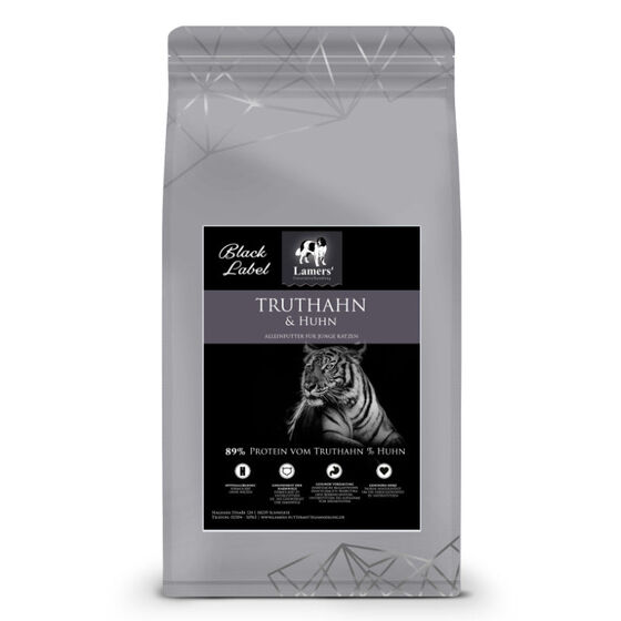 Lamers Black Label Truthan und Huhn Katzentrockenfutter Kitten