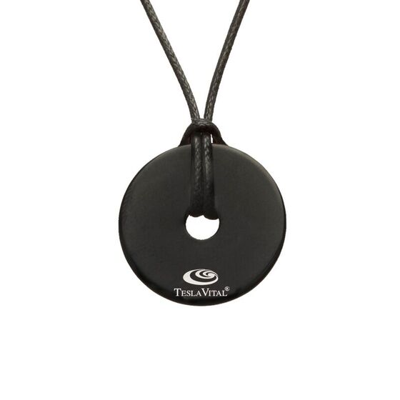 Teslaplatte Anhänger - schwarz (Auraschutz)